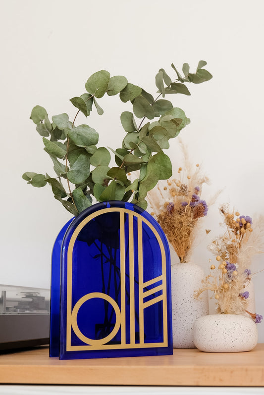 Vase Arche Bleu Cobalt