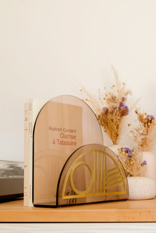 Serre-livres Brun