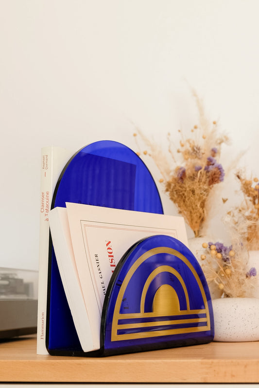 Serre-livres Cobalt